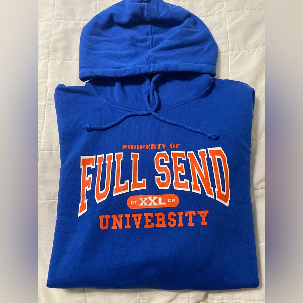 Full Send Men’s Sweatshirt “Nelk Boys University” Pull Over Hoodie Size: XL